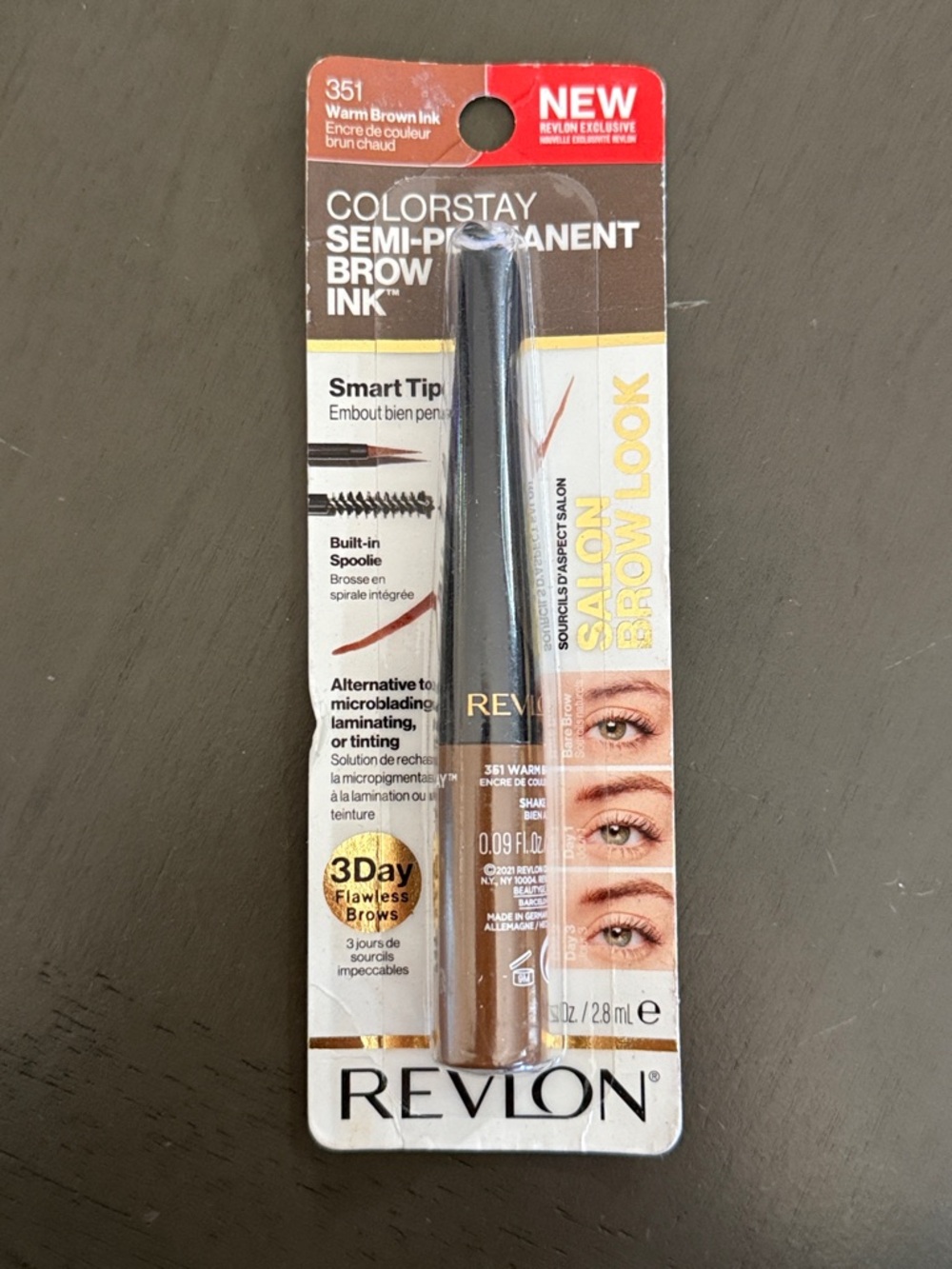 🌻 Revlon ColorStay Semi-Permanent Brow Ink In 351 Warm Brown Ink